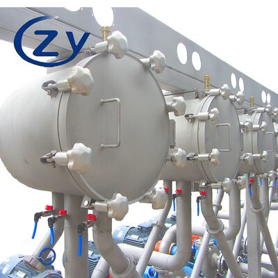 연속적인 스타크 불순물 제거를 위한 컴팩트 멀티 사이클론 클러스터